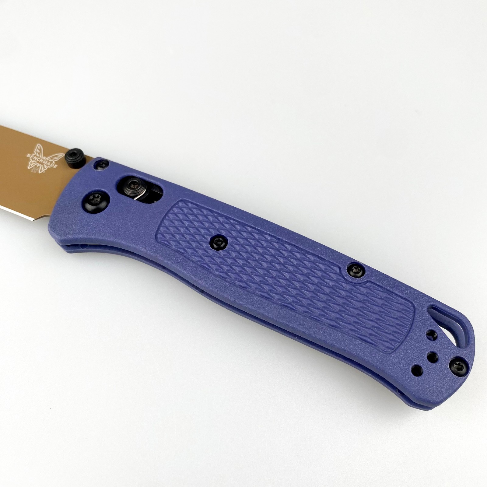 Benchmade 535FE-05 Bugout Knife Crater Blue Grivory Handle S30V Folding Knife
