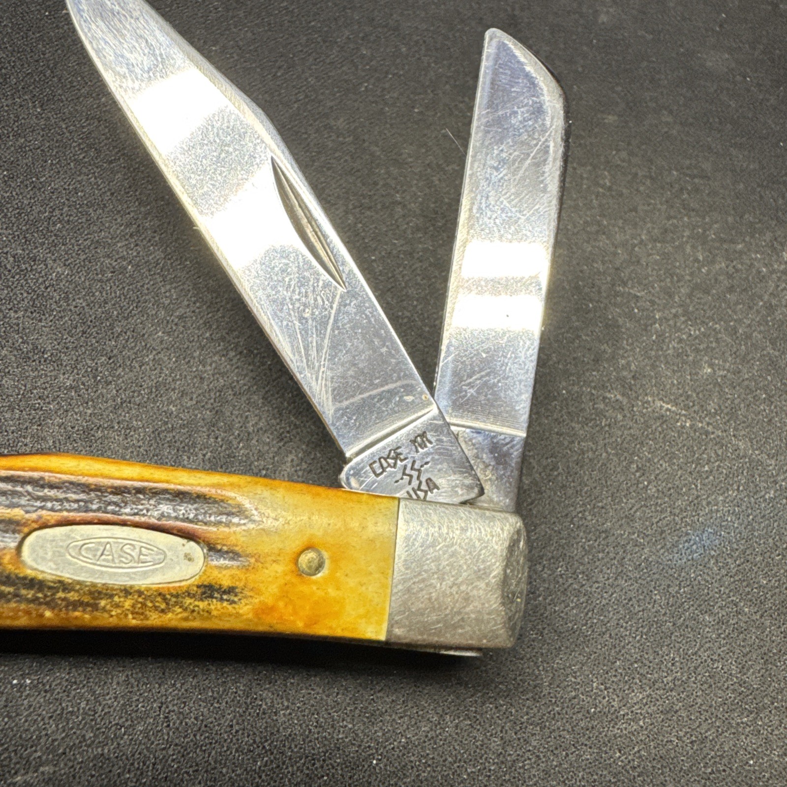 CASE 53032 SSP 6 DOT 1984 STAG STOCKMAN KNIFE 3 BLADE