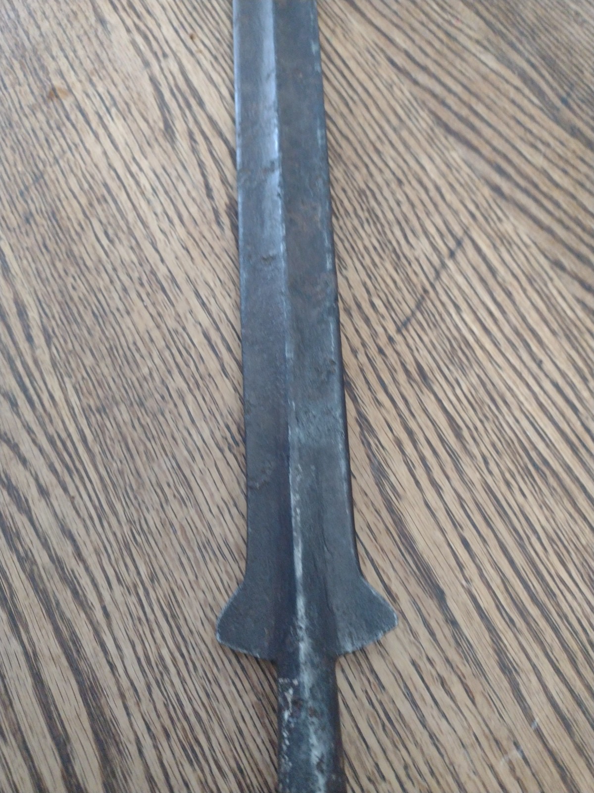 Old Masai Lion Hunting Spearhead Hand Forged Iron