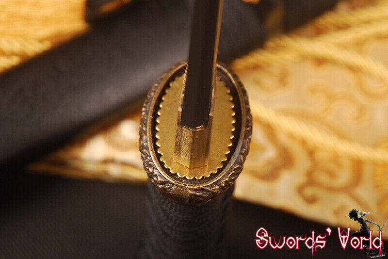 Sharp Japanese Tanto Samurai Sword self- defense Knife Carbon Steel Bo-hi Blade