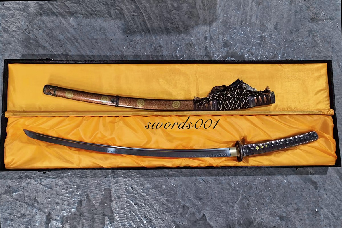 41» Handmade Japanese Authentic Tachi Sword T10 Steel Clay Tempered Katana