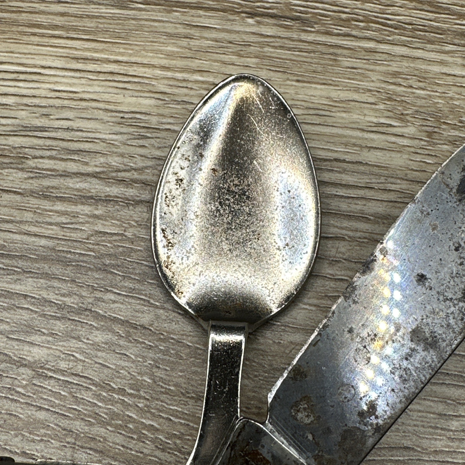 VTG POCKET KNIFE Camper Imperial Ireland Hobo Folding Fork Spoon Utensil