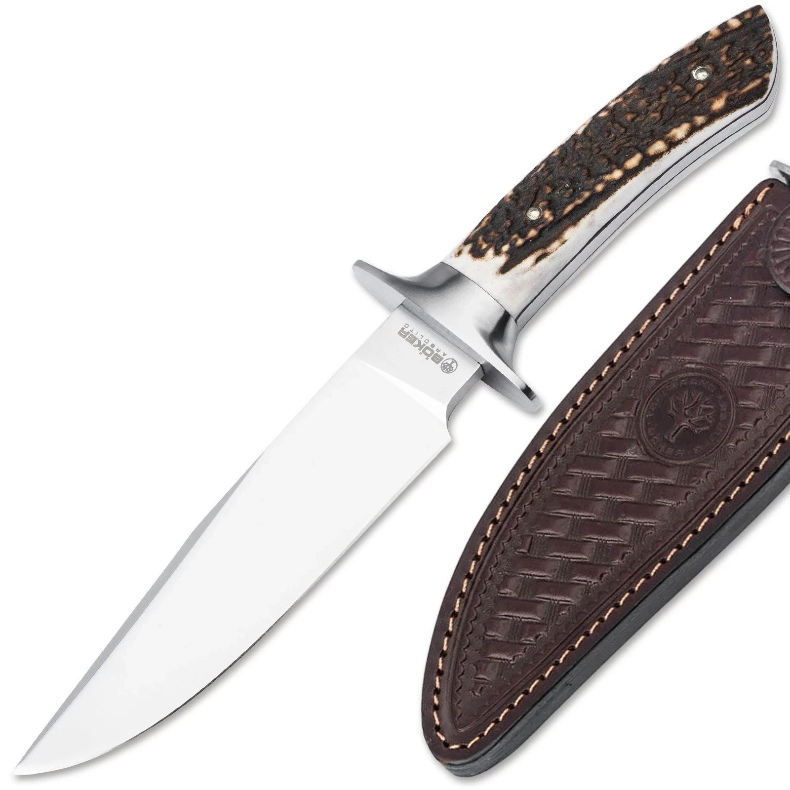 BOKER ARGENTINA Torito HX Fixed Blade Hunting Knife 6.38″ ACX390 Stag 02BA593HX