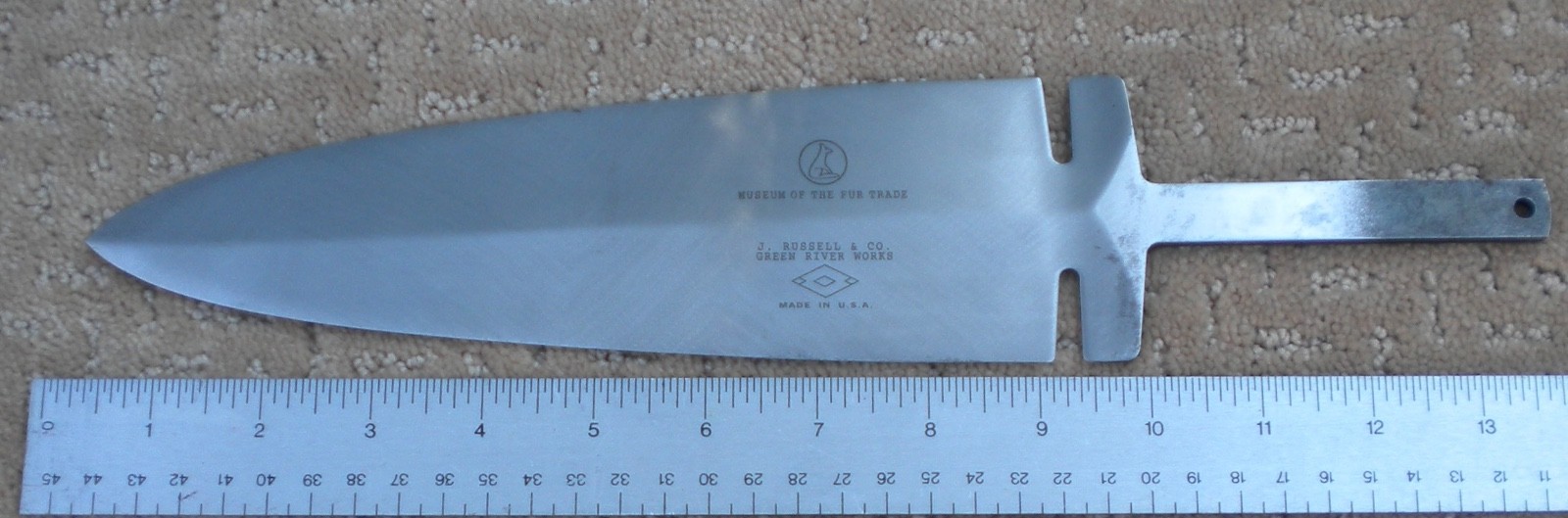 Museum of the Fur Trade/J. Russell & Co. 9″ Dag Blade USA New