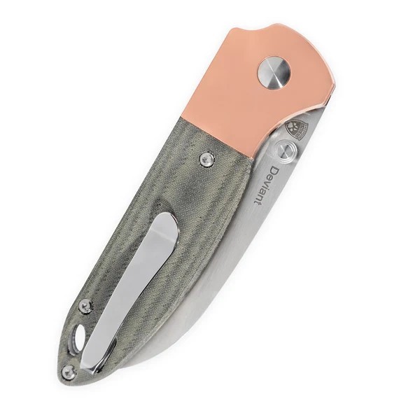 Kizer Deviant EDC Folding Pocket Knife M390 Blade Copper + Micarta Handle