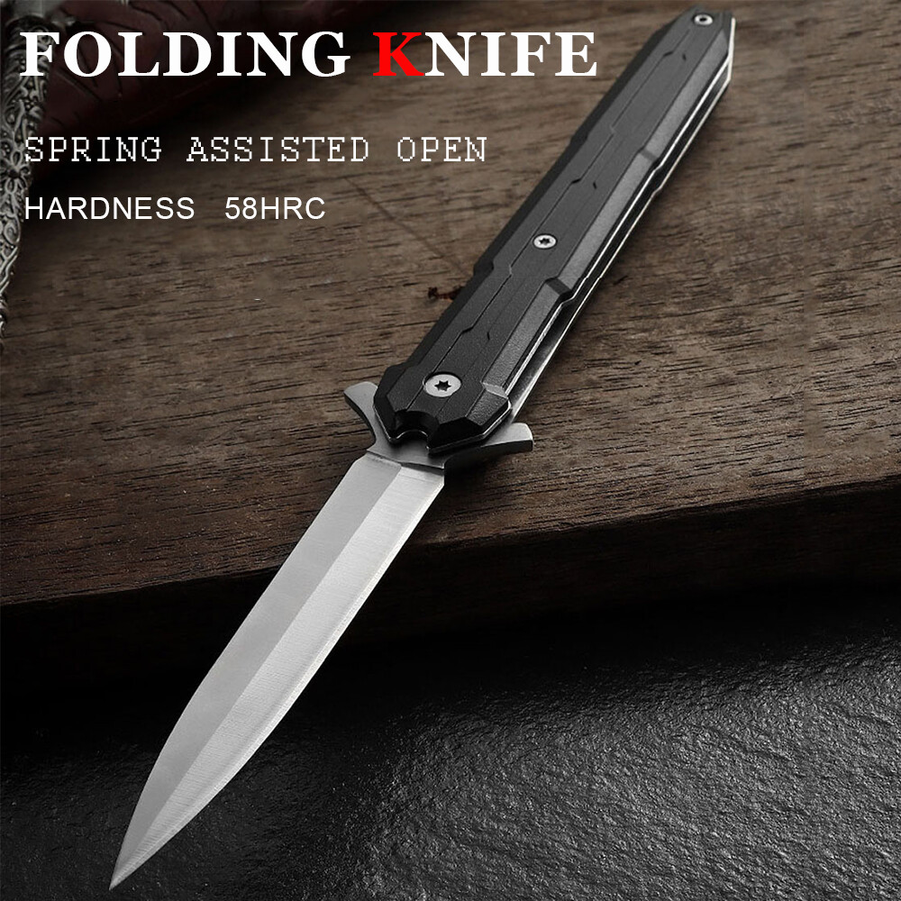 Spring Assisted Folding Knife Tactical Survival Hunting Camping Military Knives