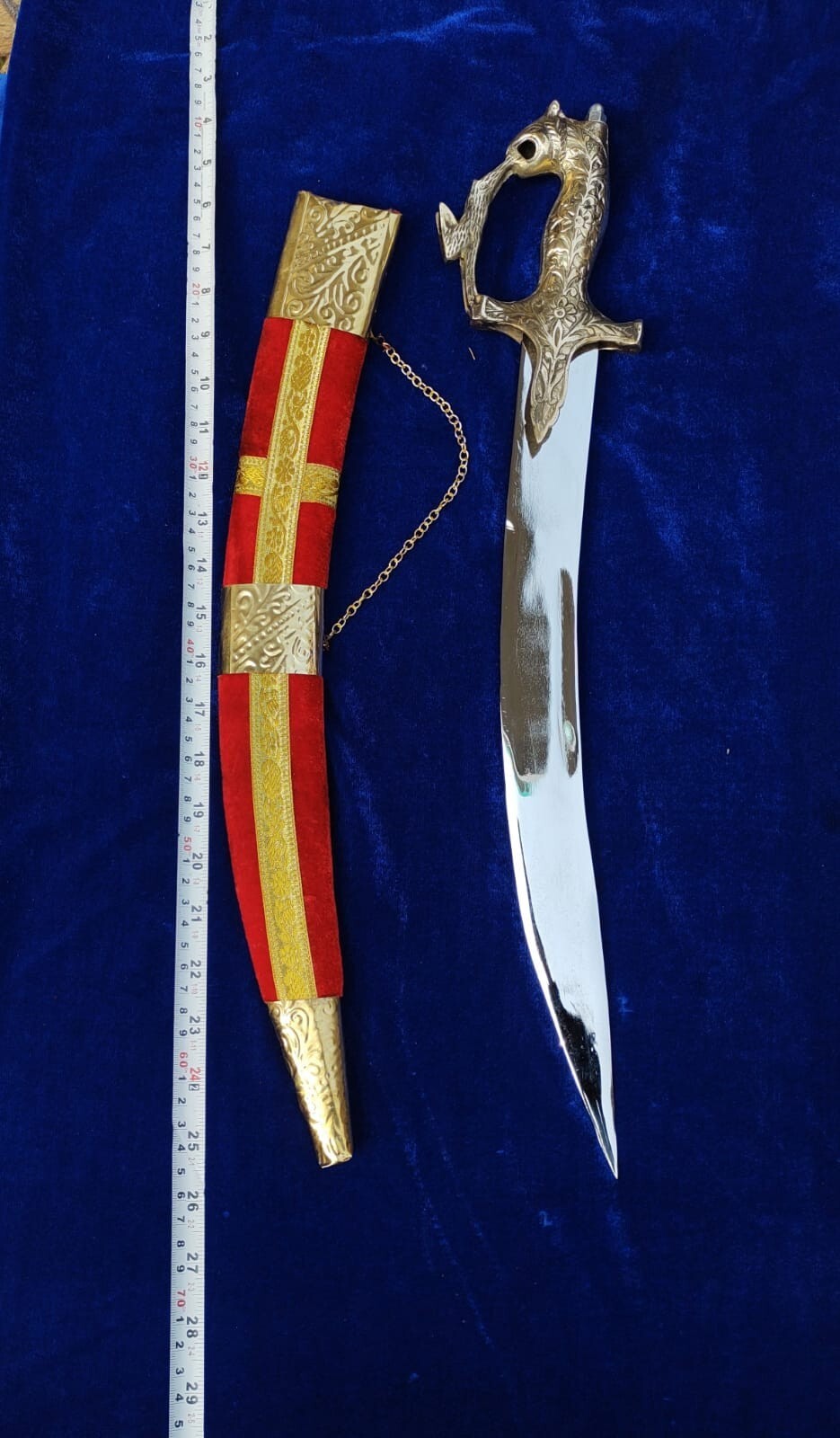 TRADITIONAL INDIAN RAJPUTI SWORD,STAINLESS STEEL BLADE WITH PERSONALISED CARVING