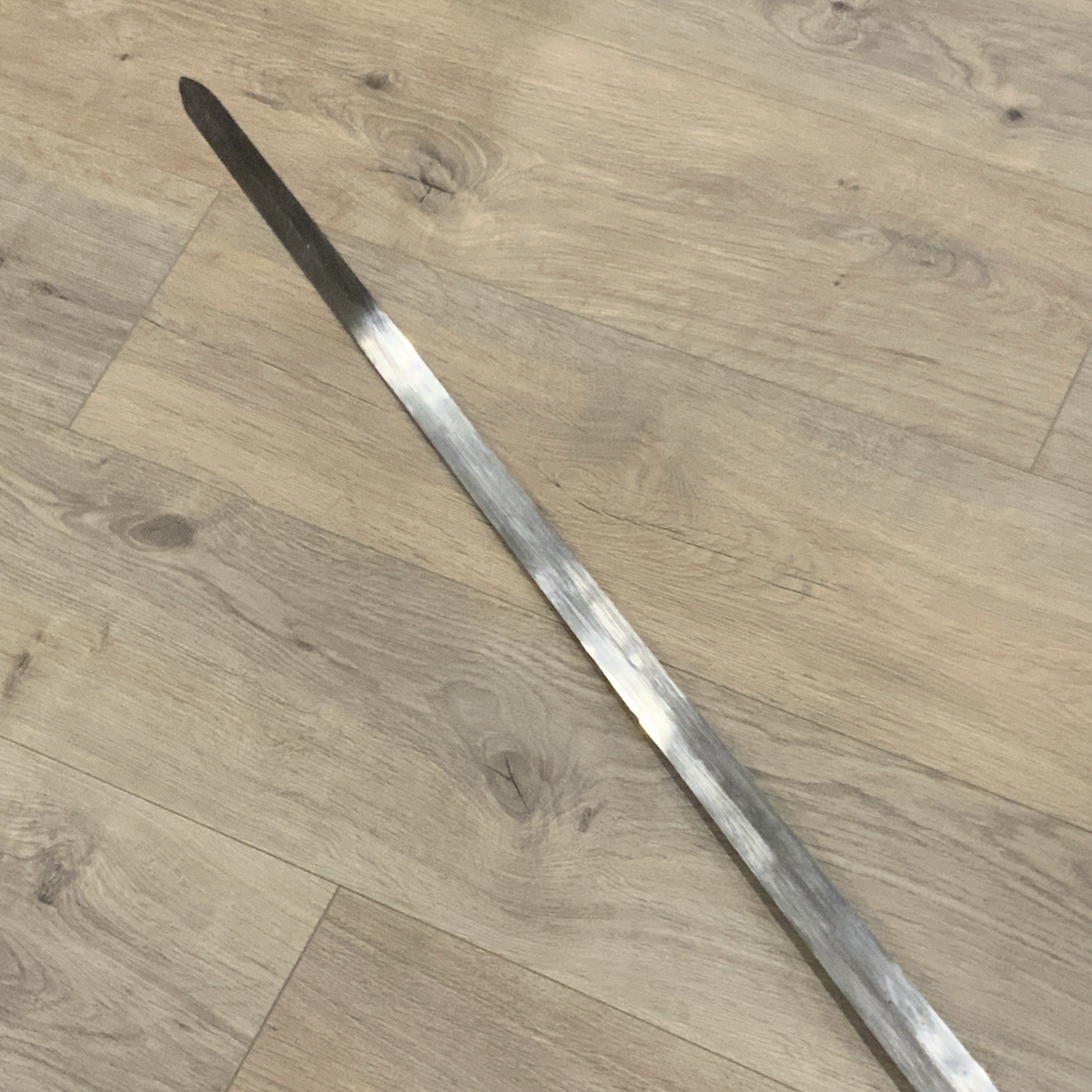 Chinese Sword Jian With Wooden Scabbard and Brass Fittings Tai Chi Kung Fu Wushu