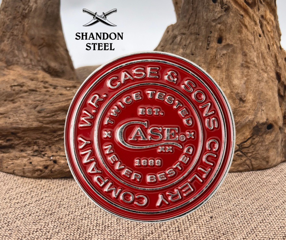 Case XX Knives 2026 Red & Antique Silver 50295 Collectors Challenge Coin