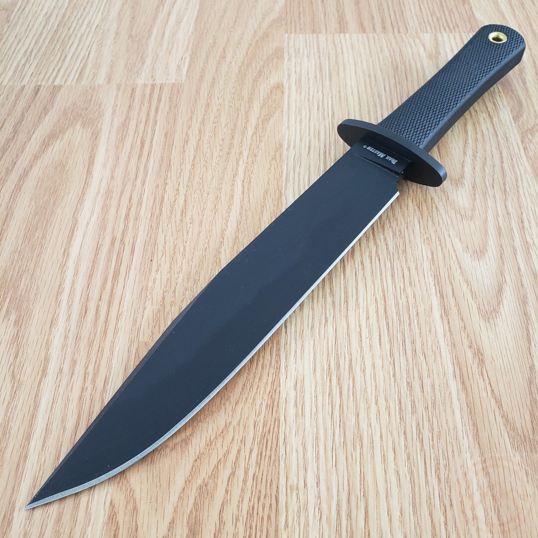Cold Steel Trail Master Fixed Knife 9.5″ 52100 Steel Blade Black Kray-Ex Handle