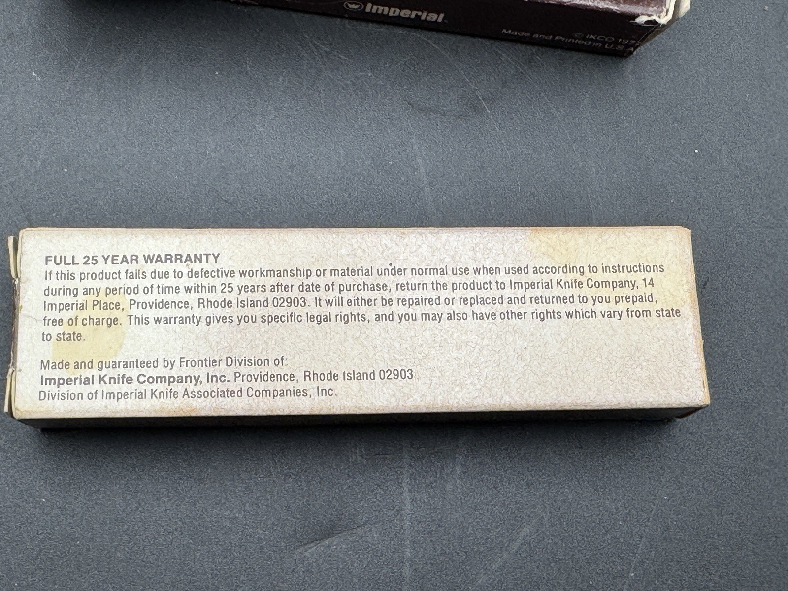 NEW OLD STOCK MAC TOOLS FRONTIER DOUBLE EAGLE BY IMPERIAL #4715 LOCKBACK KNIFE