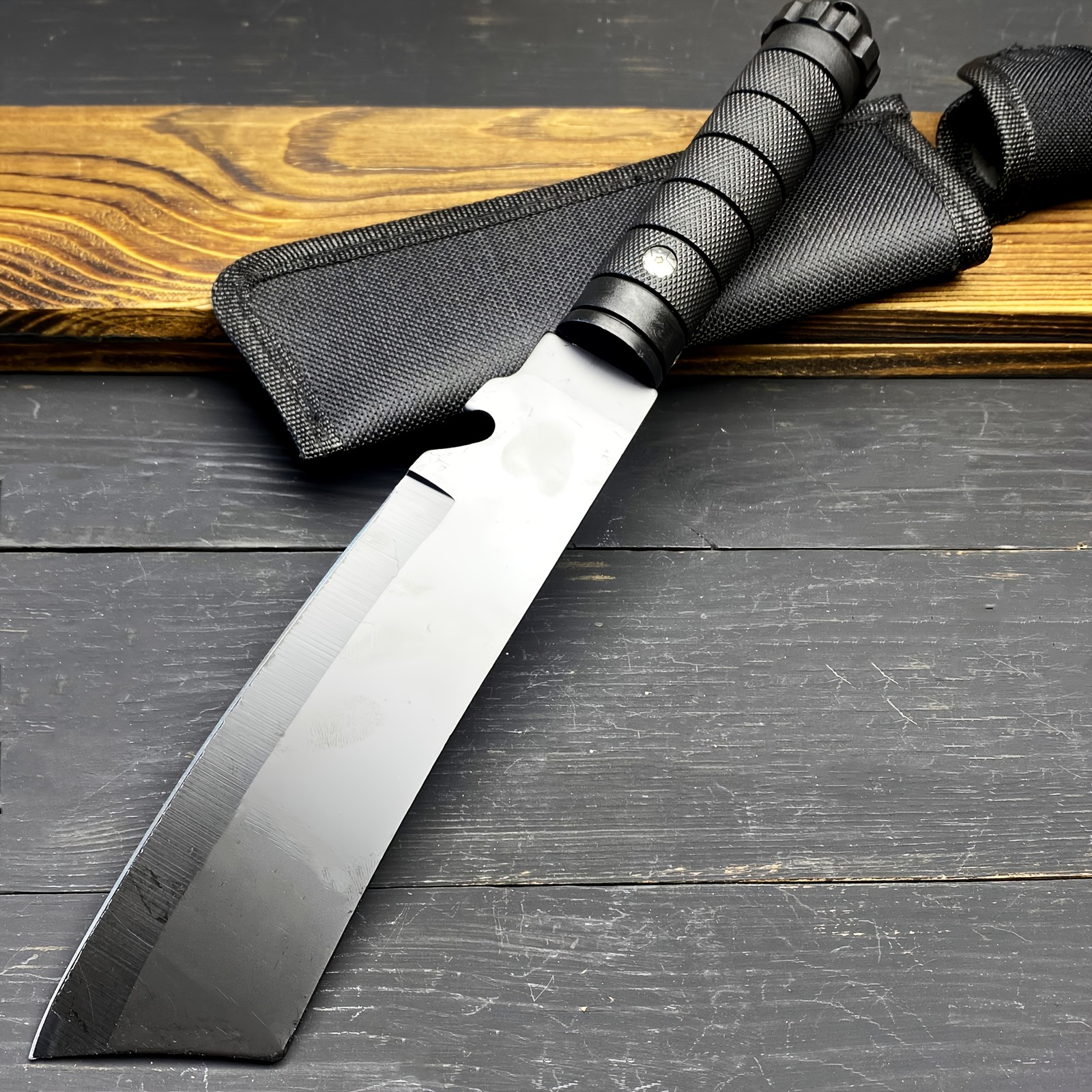 2026 Duty Fixed Blade Outdoor Survival Knife-11.8″ Straight Blade & Black Handle