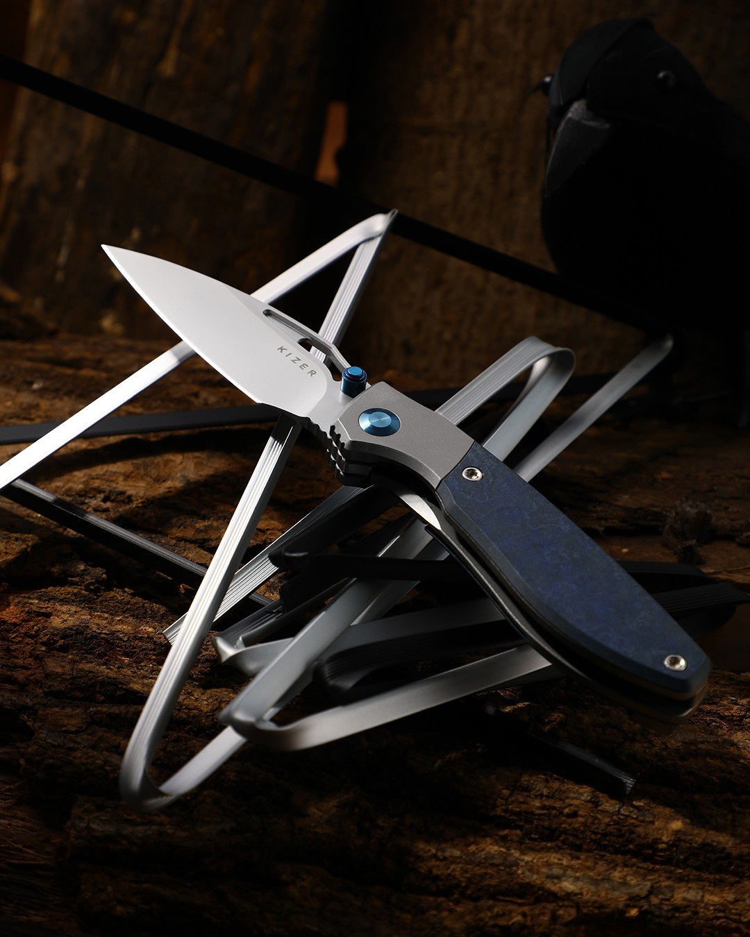 Kizer Shrike EDC Folding Pocket Knife S45VN Blade Titanium & Richlite Handle