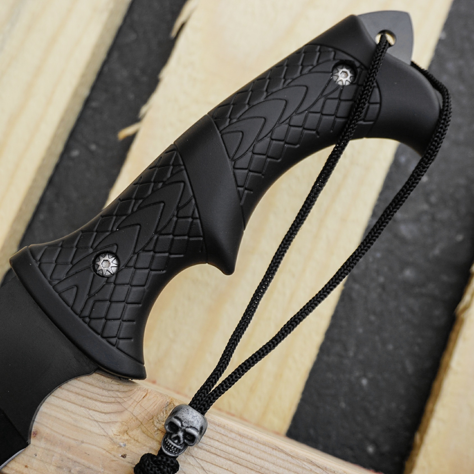 Greek Warrior MOLON LABE Fixed Blade Knife Spartan EDC Knife Tactical Black
