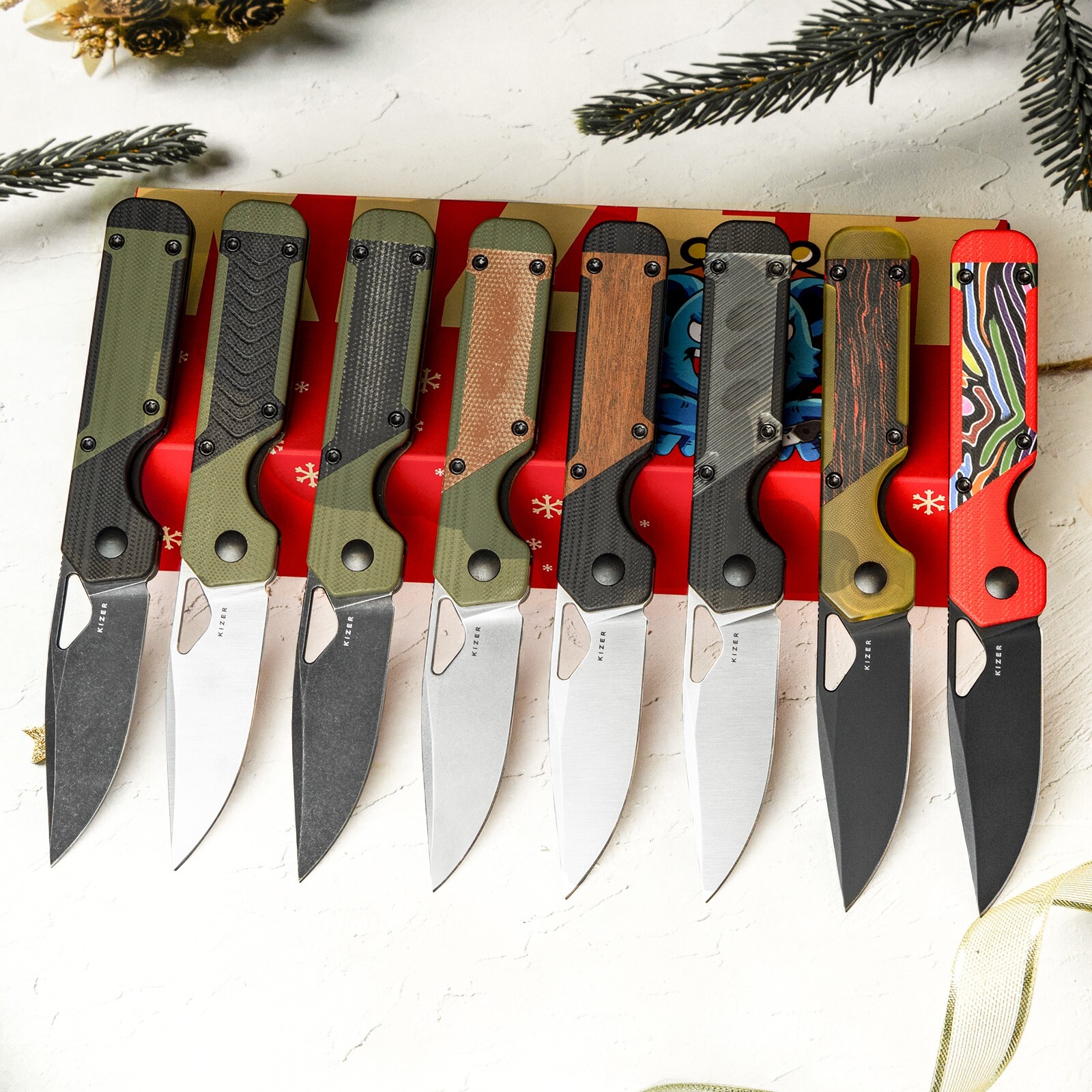 Kizer Mini Militaw Pocket Knife,2.82″ Nitro V Steel Blade Folding Knife V3634SA6