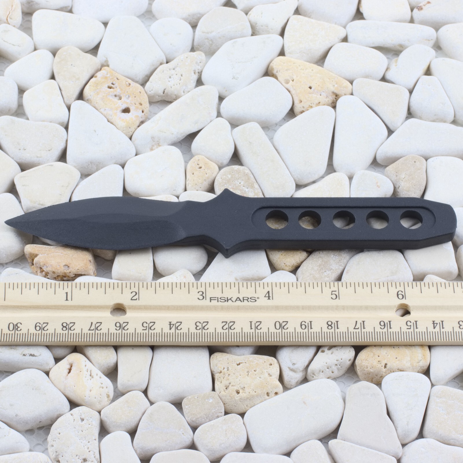 CIA Sticker Fixed Blade Knife Non Metal OnePiece Construction Black Sheath M4257