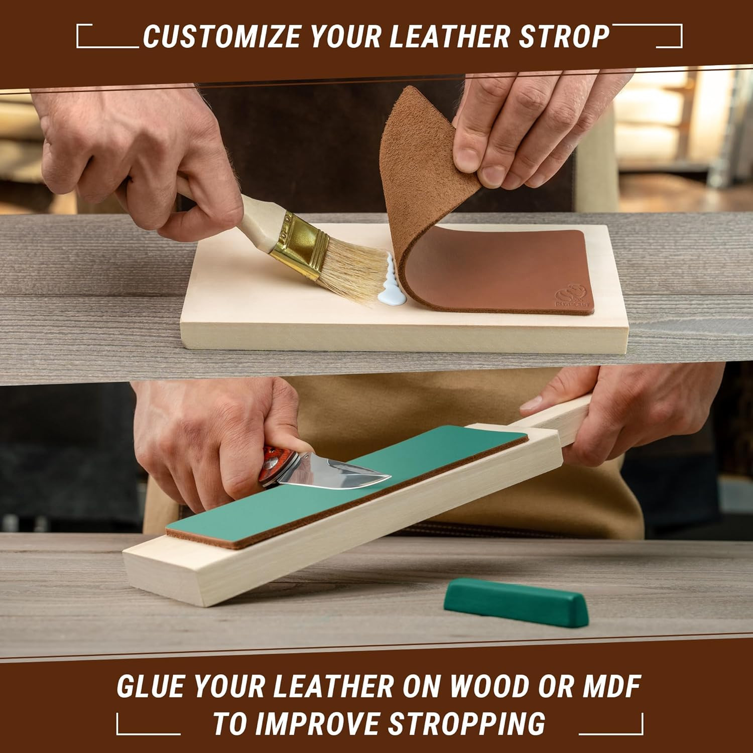 Beavercraft Stropping Leather Strop