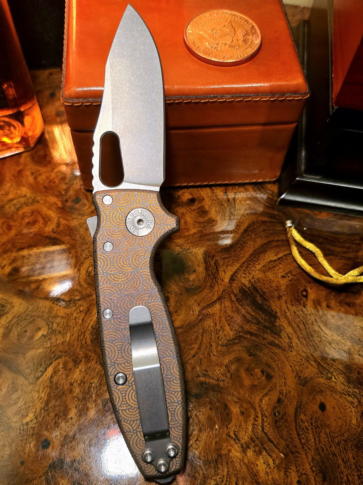 🌟RARE DEMKOxURBAN EXCLUSIVE! BLUE TITANIUM/BRONZE SEIGAIHA SHARK-A-TAC MAGNACUT