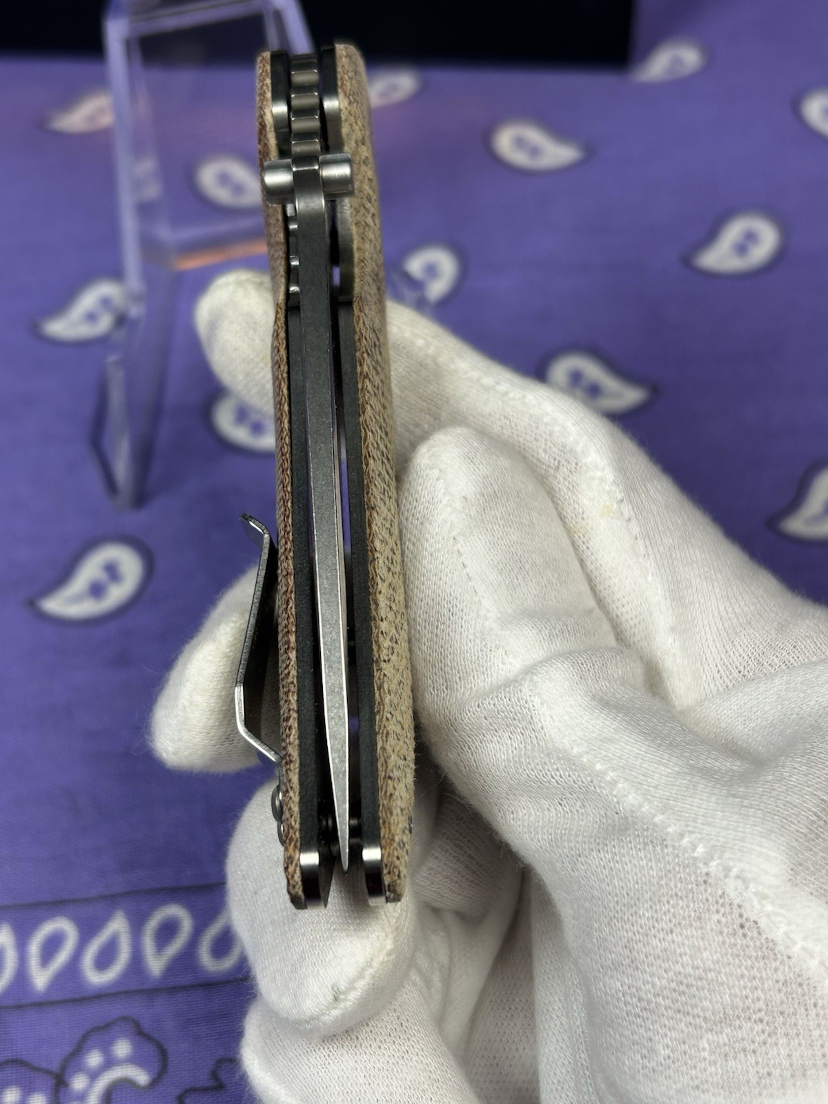 🔥 New Southern Grind Spider Monkey Natural Micarta Handle Titanium Liners S35VN