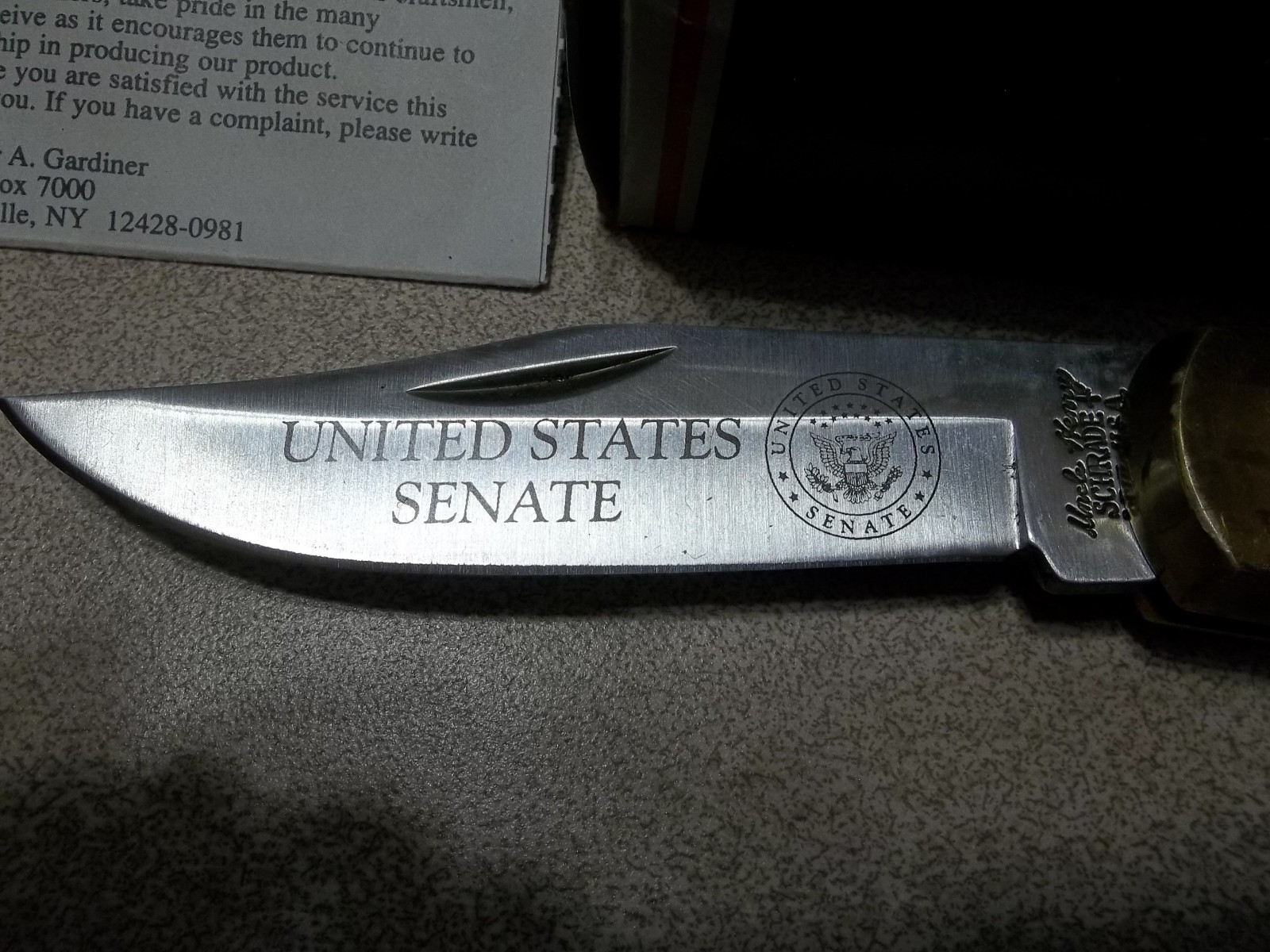 RARE Uncle Henry United States Senate LB7 Bear Paw Knife NEW