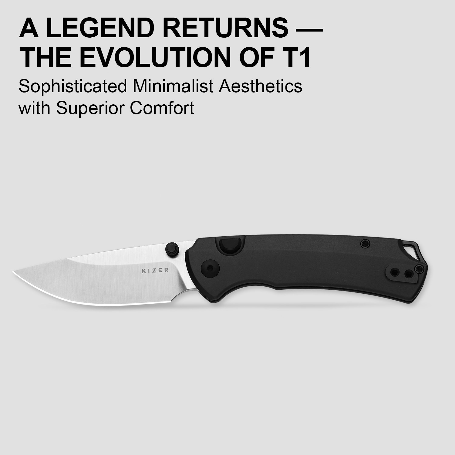Kizer T1 BD EDC Folding Pocket Knife Elmax Blade Aluminum Handle Ki3490.2BDA1