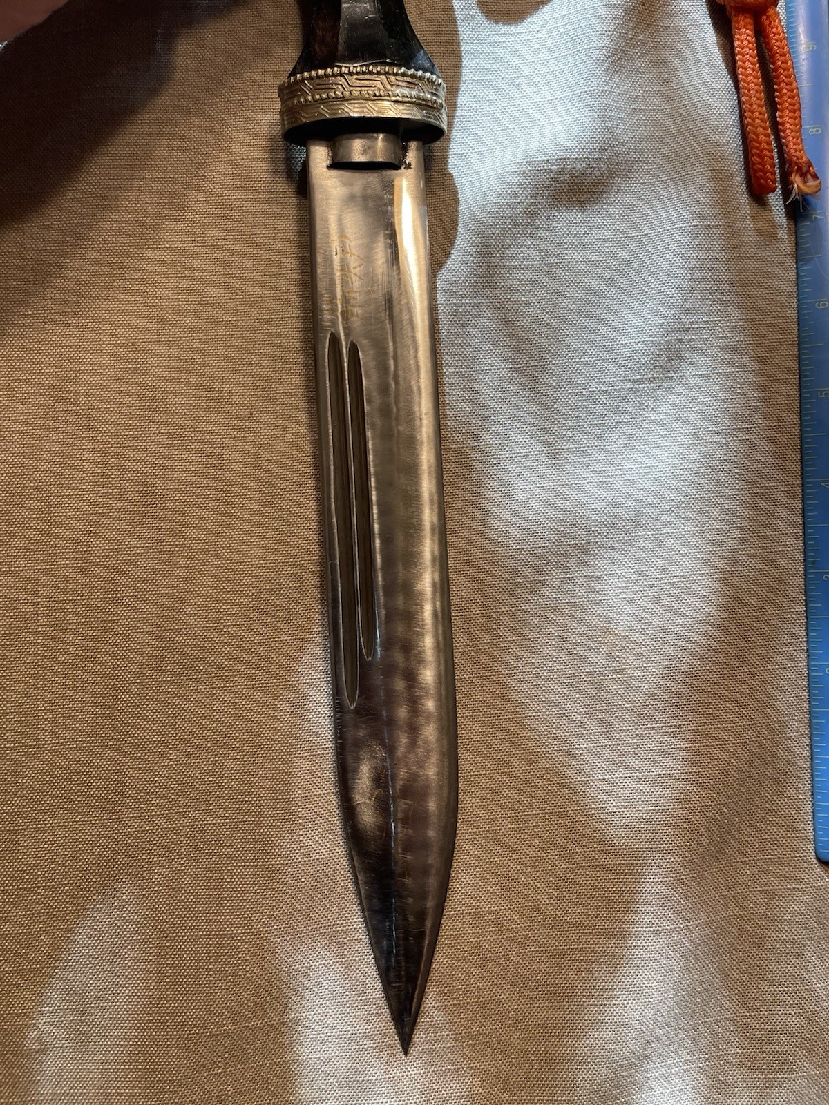 Tibetan Dagger Knife with Yak Horn Handle