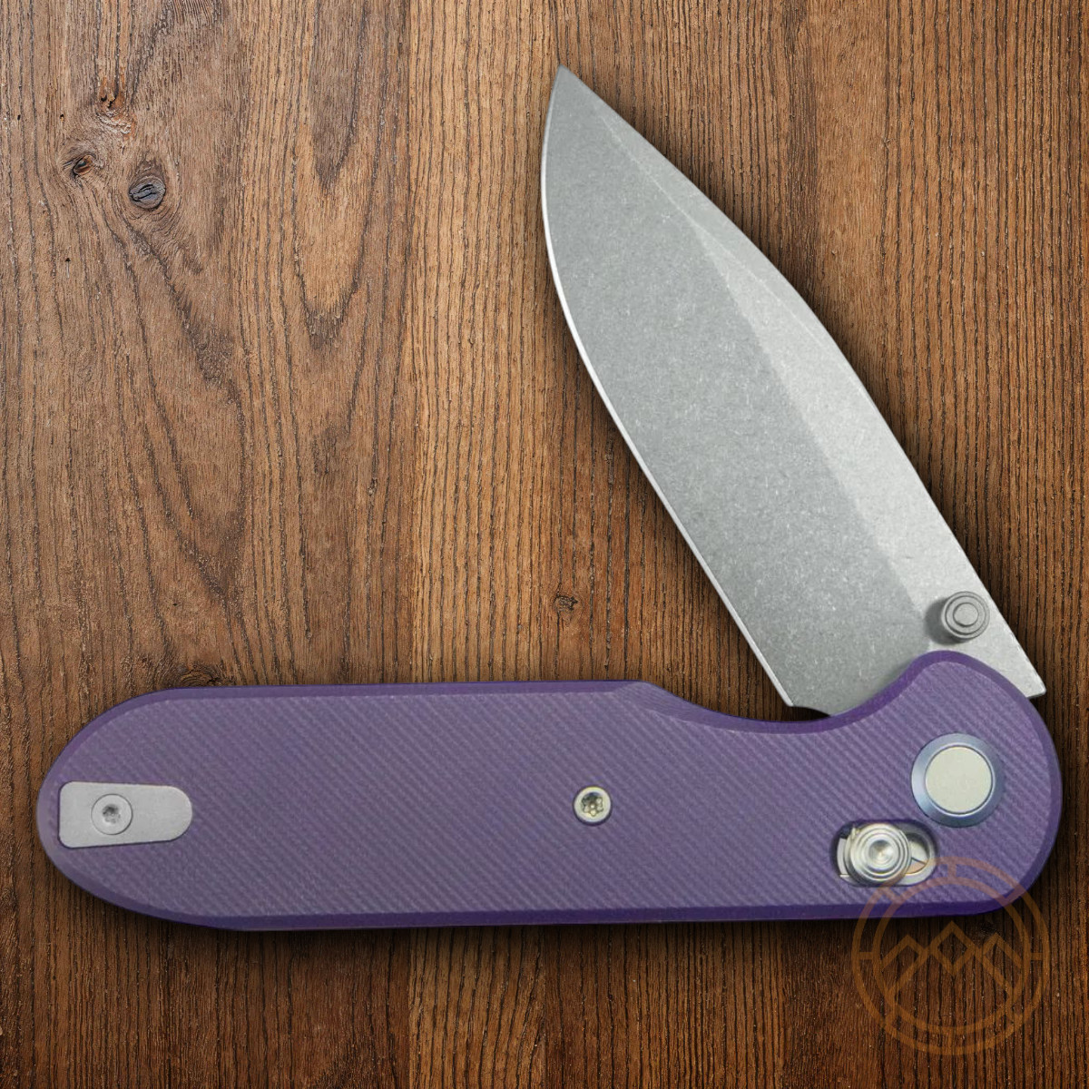 GEO Knife Ethereal Folding Knife 3″ Bohler M390 Steel Blade Purple G10 Handle