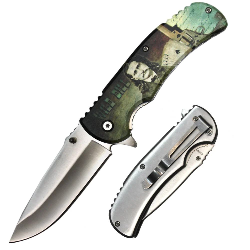 PK 1536-WB 4.5″ Metal Handle Wild Bill Hickok Outdoor Camping Tool Multifunction
