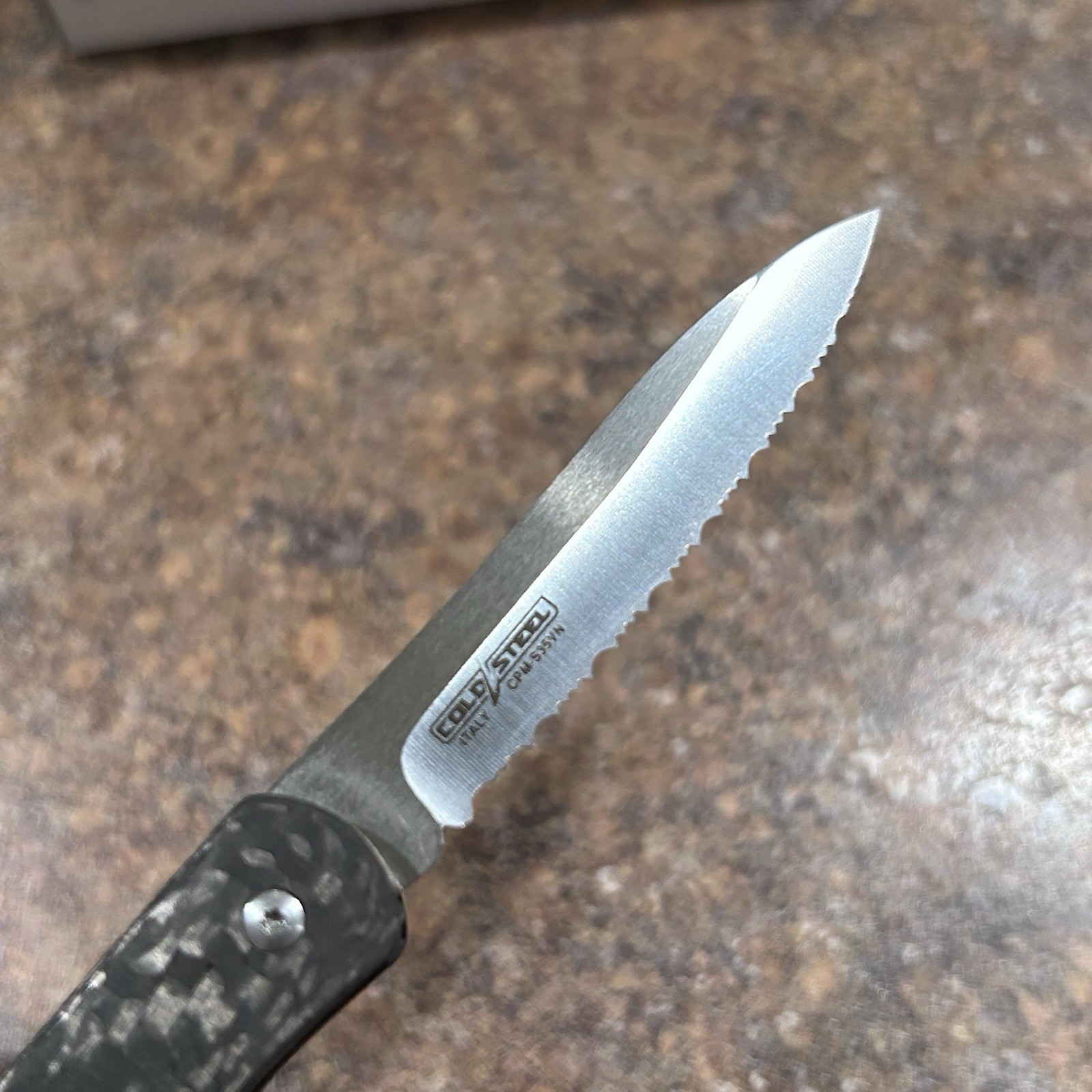 Cold Steel Lucky 2 Blade Pen Knife 3.25″ Closed, CPM-S35VN Carbon Fiber Serrated