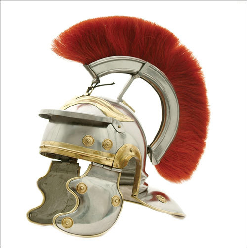 Roman IMPERIAL Gallic Centurion Helmet Italic Red Plume 18ga STEEL General