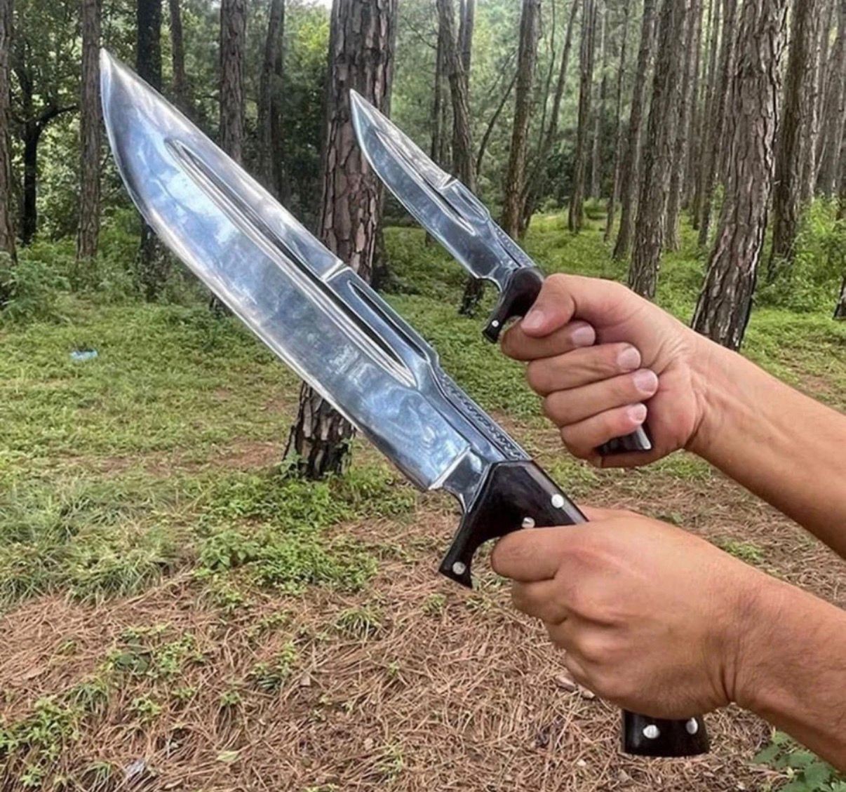 20″ Handmade Survival Machete Knife | Carbon Steel Blade | Hunting Camping Knife