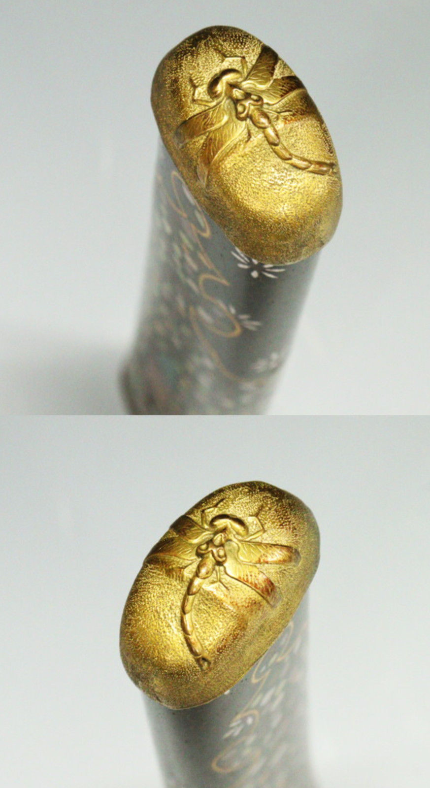 Museum Samurai Tachi Koshirae Gold Maki-e Pearl Inlay For 13mm Thick Sword Mount