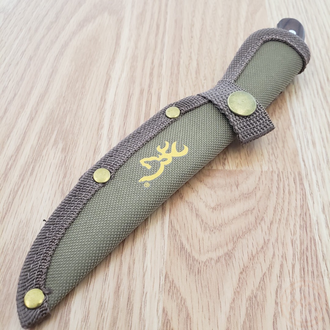 Browning Skinner Fixed Knife 4″ Stainless Steel Full Tang Balde Wood Handle