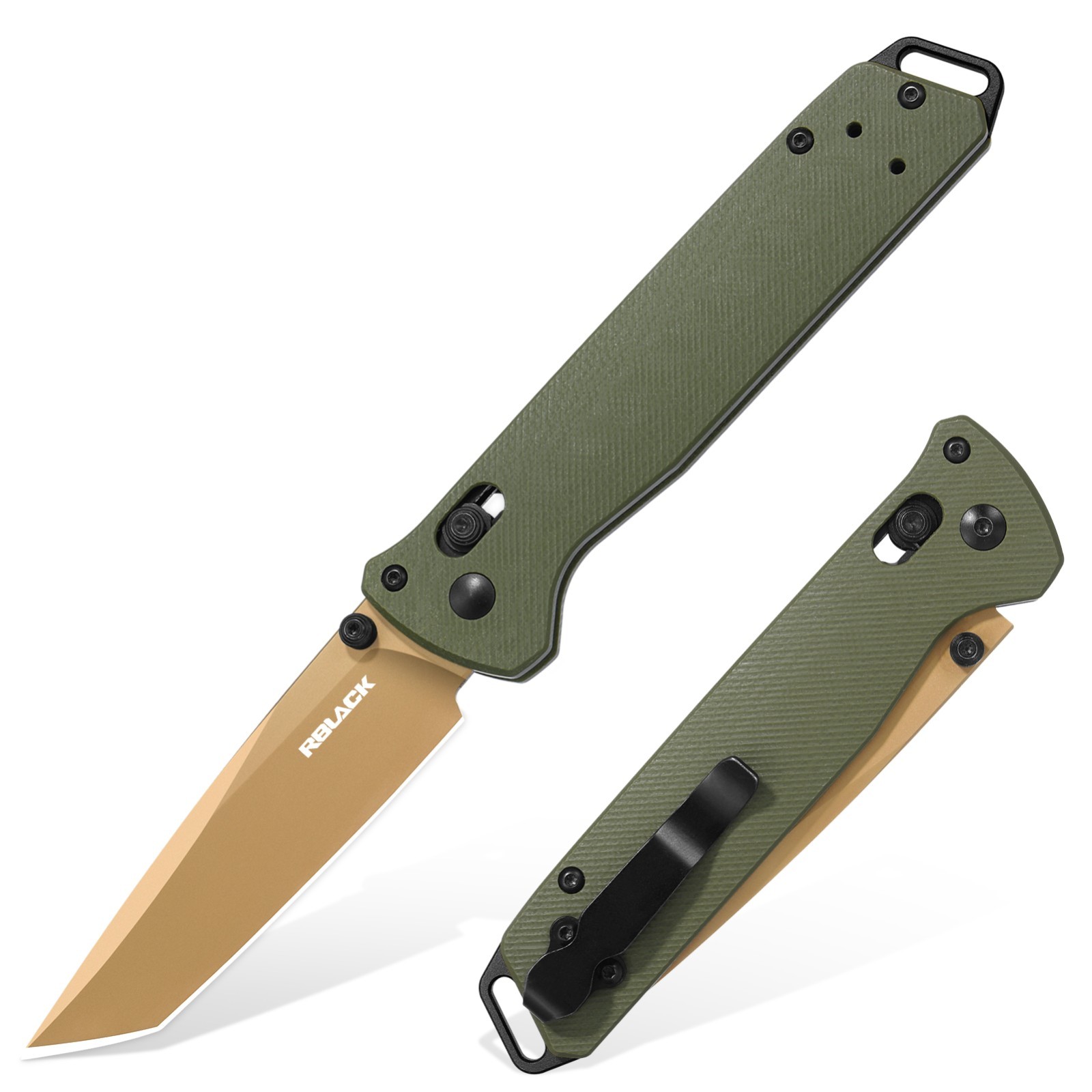 Father’s Day Gifts Crossbar Lock Pocket Knife Damascus Blade Ceramic Bearing