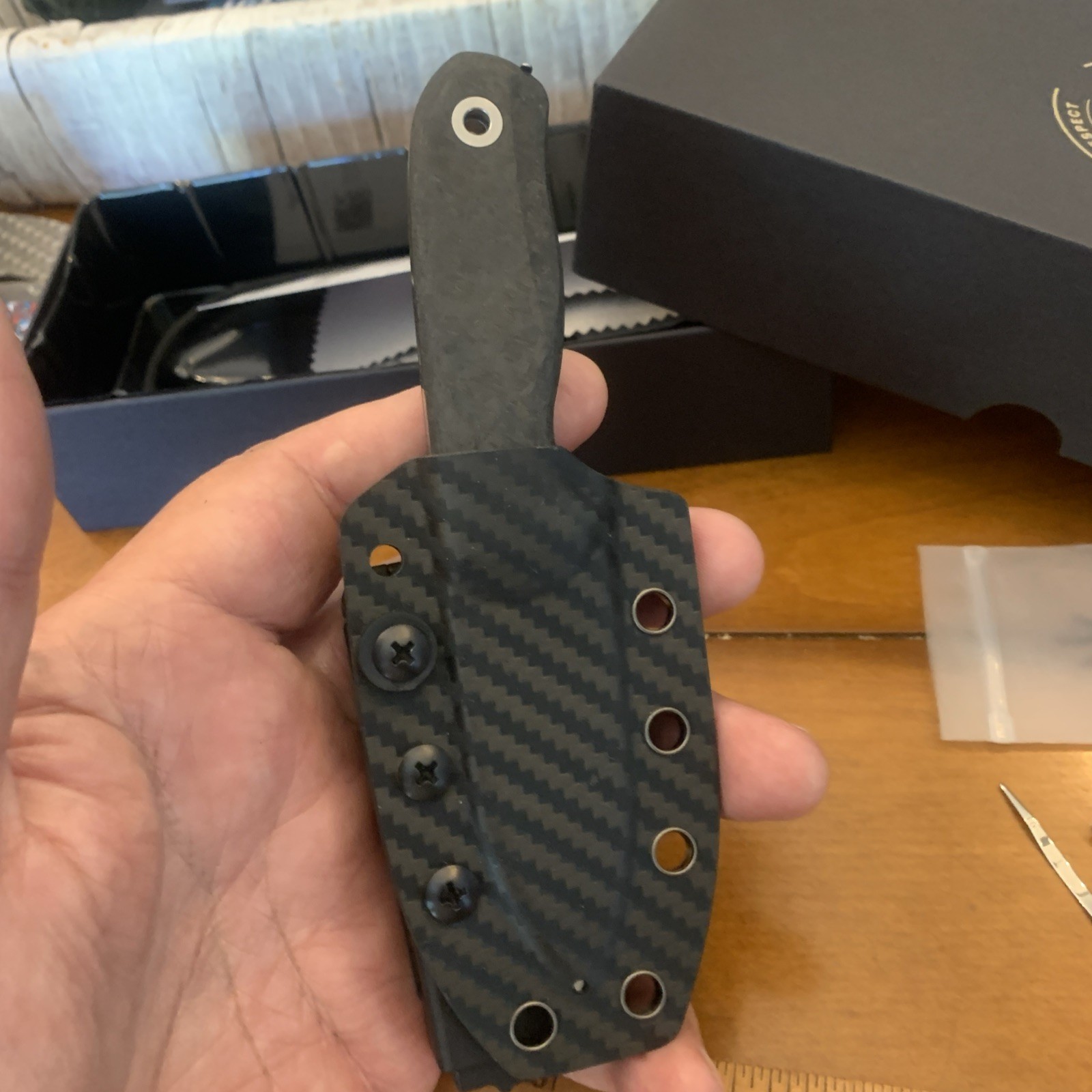 Kizer Drop Bear Azo Fixed Blade Carbon Fiber With Extra Tools