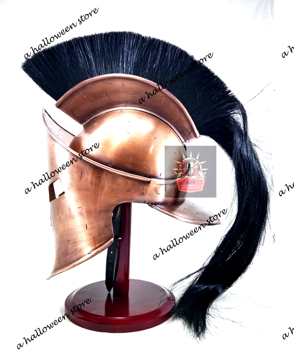 Spartan Helmet Ancient Greek Warrior Medieval Battle Armor Costume Cosplay Prop
