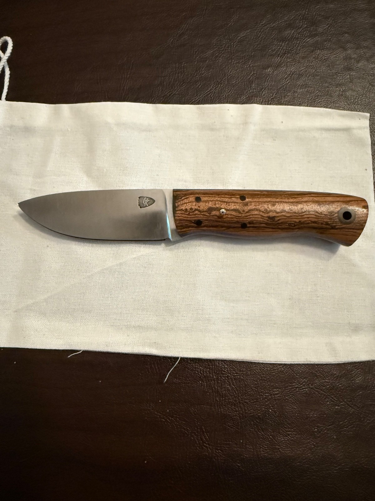 Fiddleback Forge Ocmulgee Knife Model Bullard with Bocote Handles