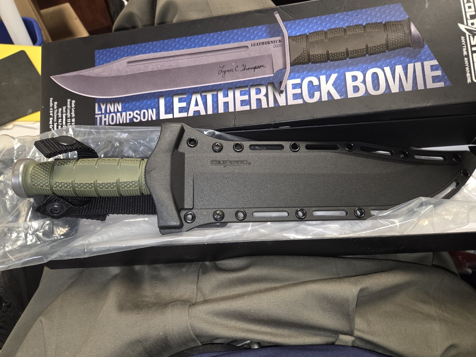 Lynn Thompson Cold Steel Leatherneck Bowie Knife 10.5″ New In Box Ltd Ed #1519