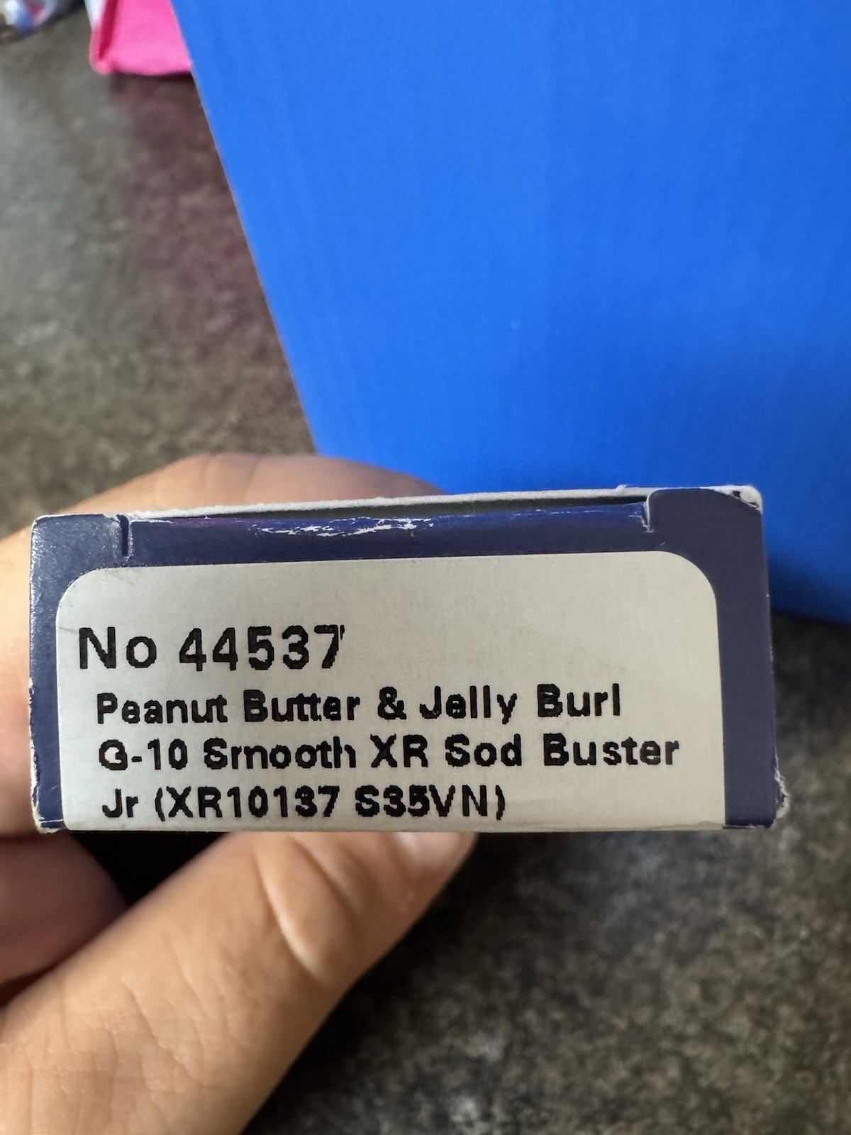 Case XX Peanut Butter & Jelly Burl G-10 Smooth XR Sod Buster Jr #44537 NIB
