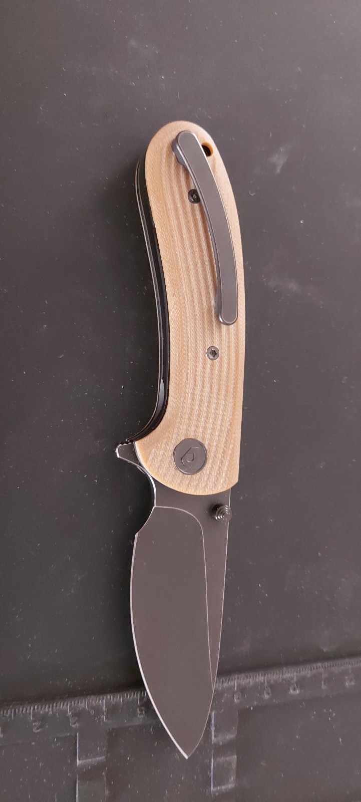 DROP MASSDROP X ERIC OCHS LYNX TITANIUM LINER LOCK KNIFE BROWN G-10 RWL34