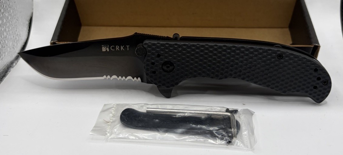 VINTAGE CRKT M1-13K Lightfoot M1 Greg Lightfoot Tanto Folding Knife NOS