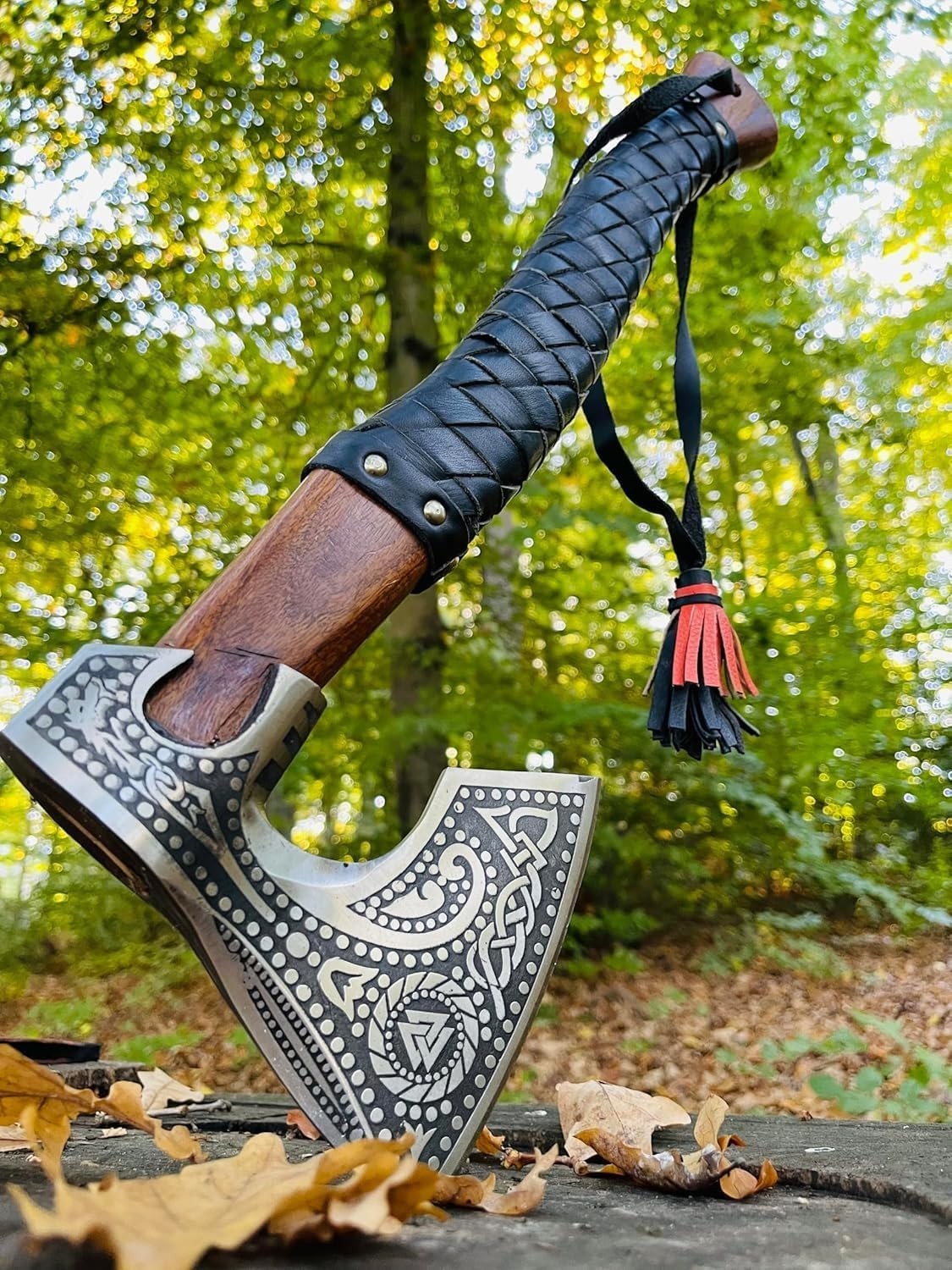 Two Handed Large Berserker Axe, Norse Scandinavian Double Handed Viking Axe
