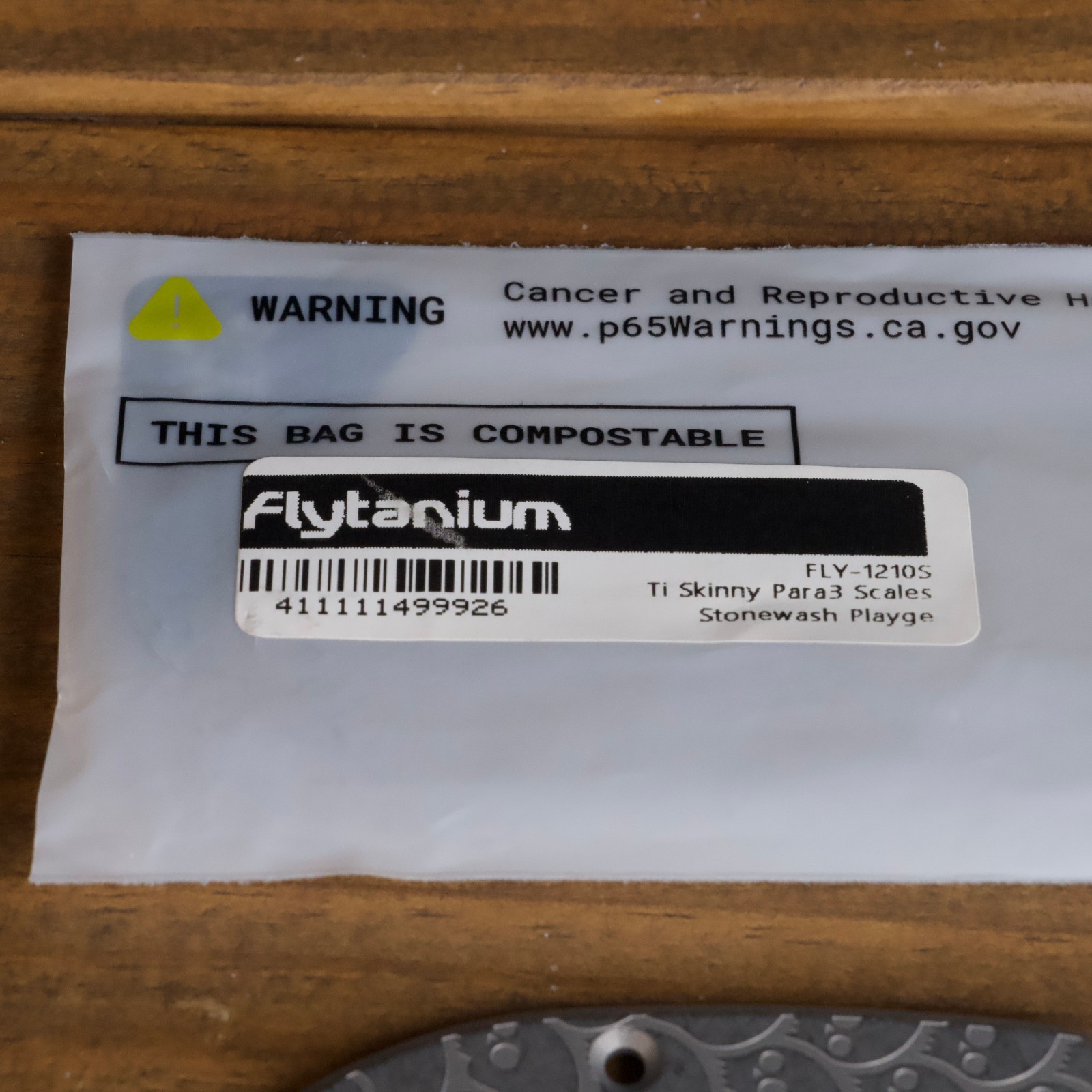 Flytanium x Playge Ti Skinny Para 3 Scales Stonewash Titanium ✅ Trusted Seller