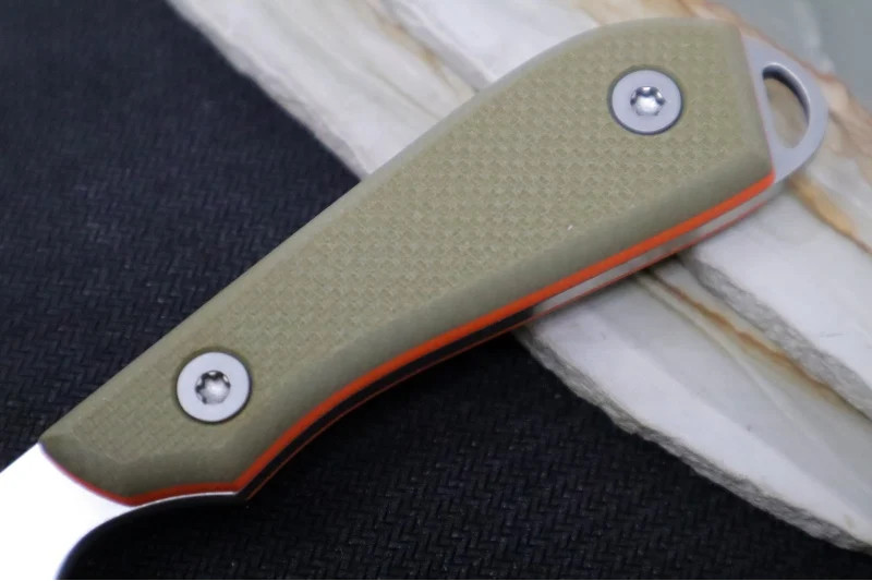 White River M1 Skinner – Textured Green & Orange G-10 Handle / CPM-S35VN Steel