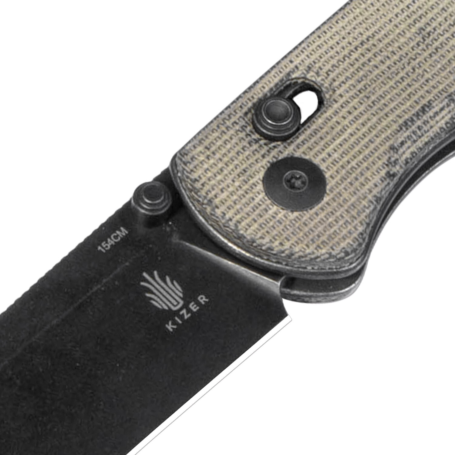 Kizer Drop Bear EDC Pocket Knife 154CM Steel Green Micarta Handle V3619C4
