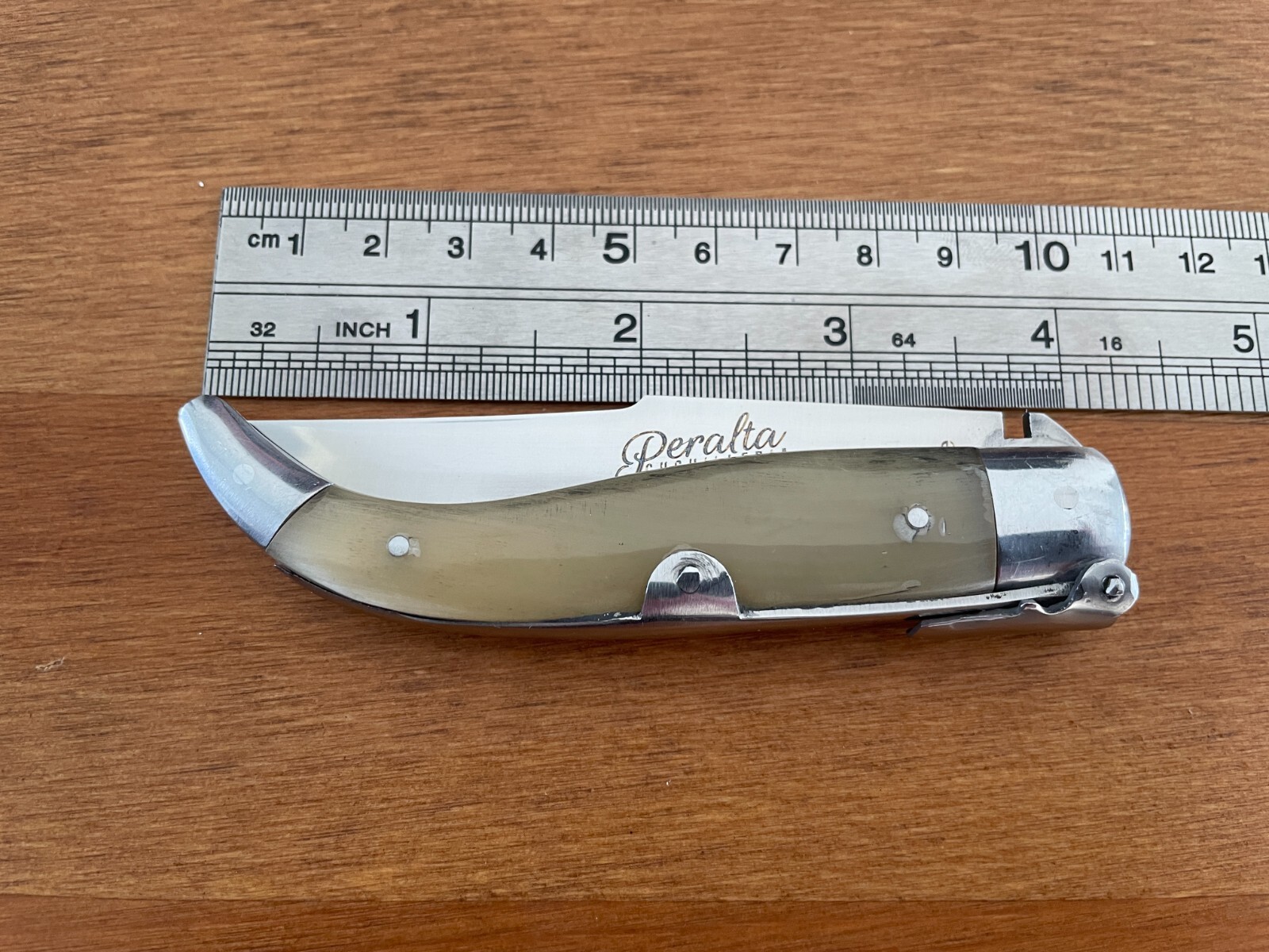 3.3” Spanish Navaja Teja Pocket Knife Bull Horn Handcrafted – USA Seller