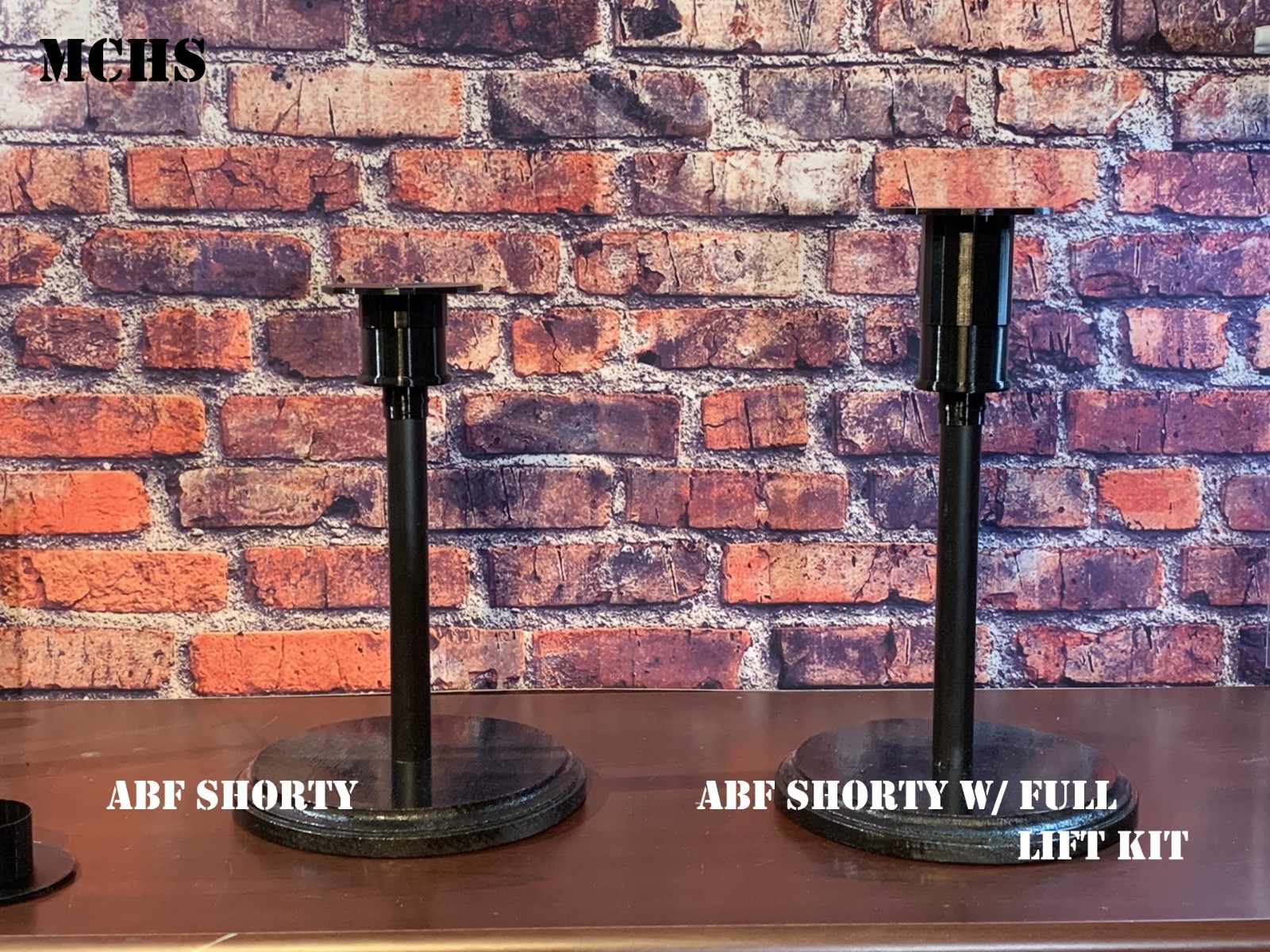 OWC-I-C Helmet Stands w/ height & Finish options, Lg & Sm dia. Tops &»Lift Kit»
