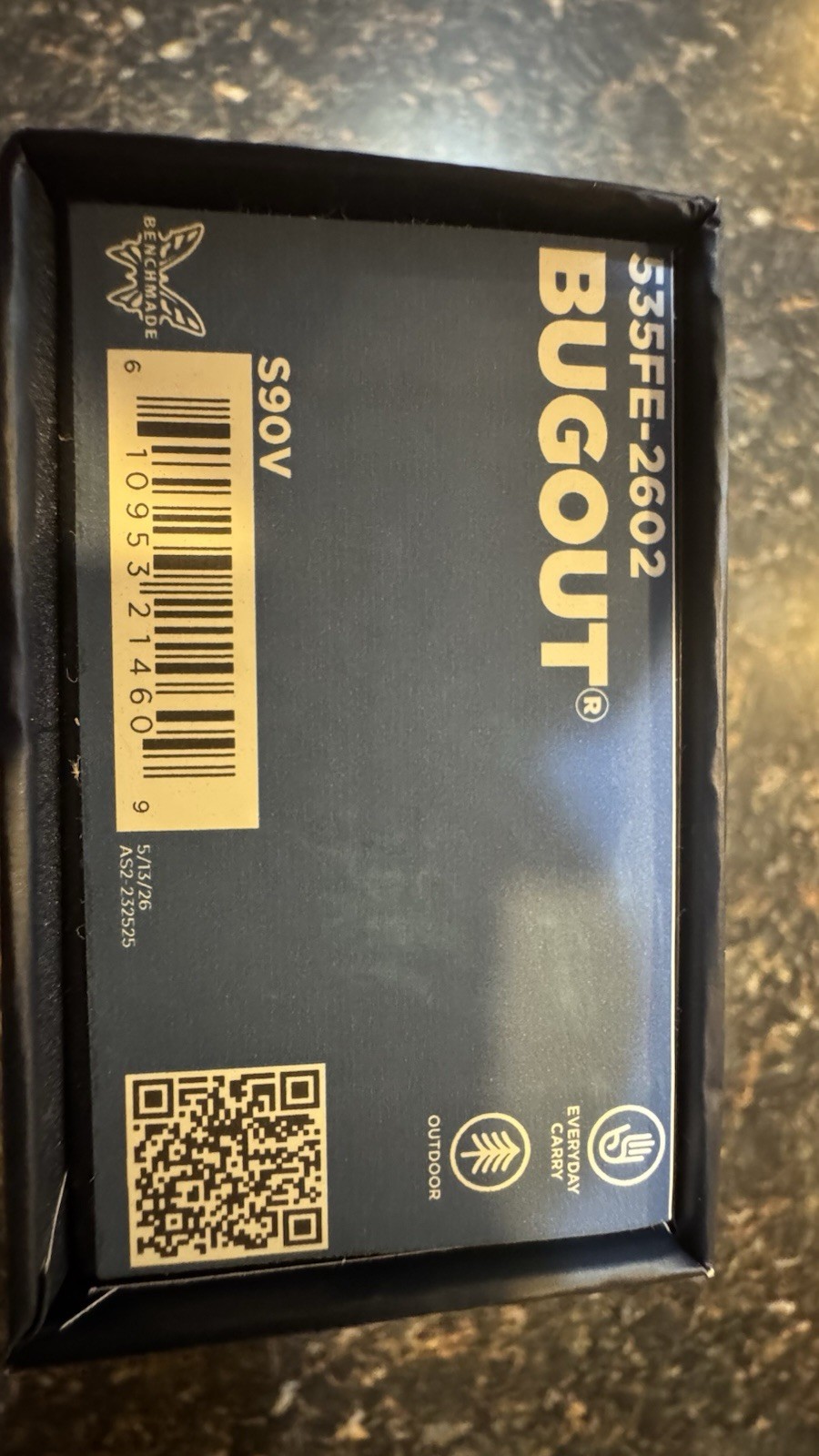 Benchmade Bugout 535FE-2602 2026 Seasonal Drop. Aluminum And Micarta Handle. S90
