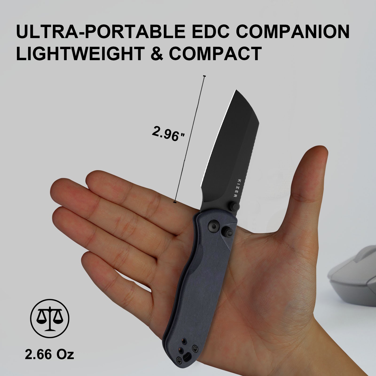 Kizer Drop Bear 2 Folding Pocket Knife Nitro-V Blade Richlite Handle V3619.2CS1