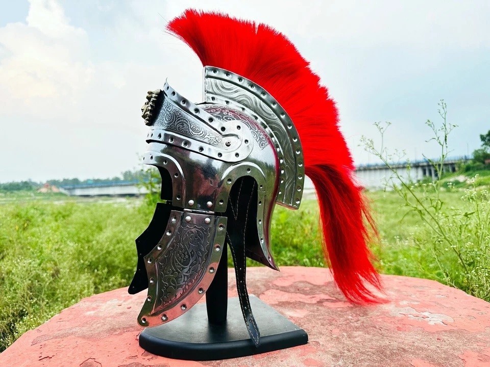 Roman Centurion Helmet Roman Design Engraved Helmet Handmade Gift item